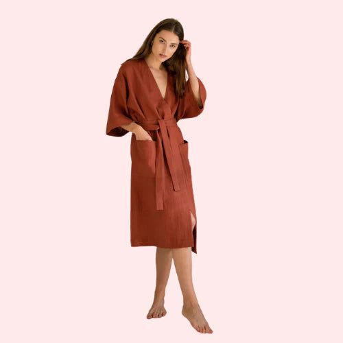 Curve&Co Sleeveless Organic Cotton Robe