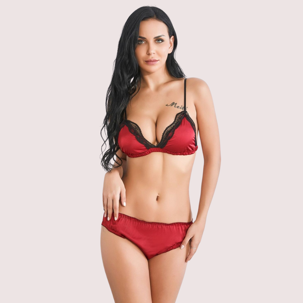 Curve&Co Premium Satin Bra and Panty Duo