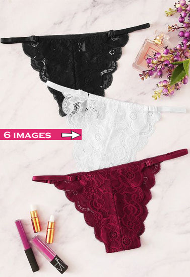 All Flirty Value Lace G-String Pack Of 3