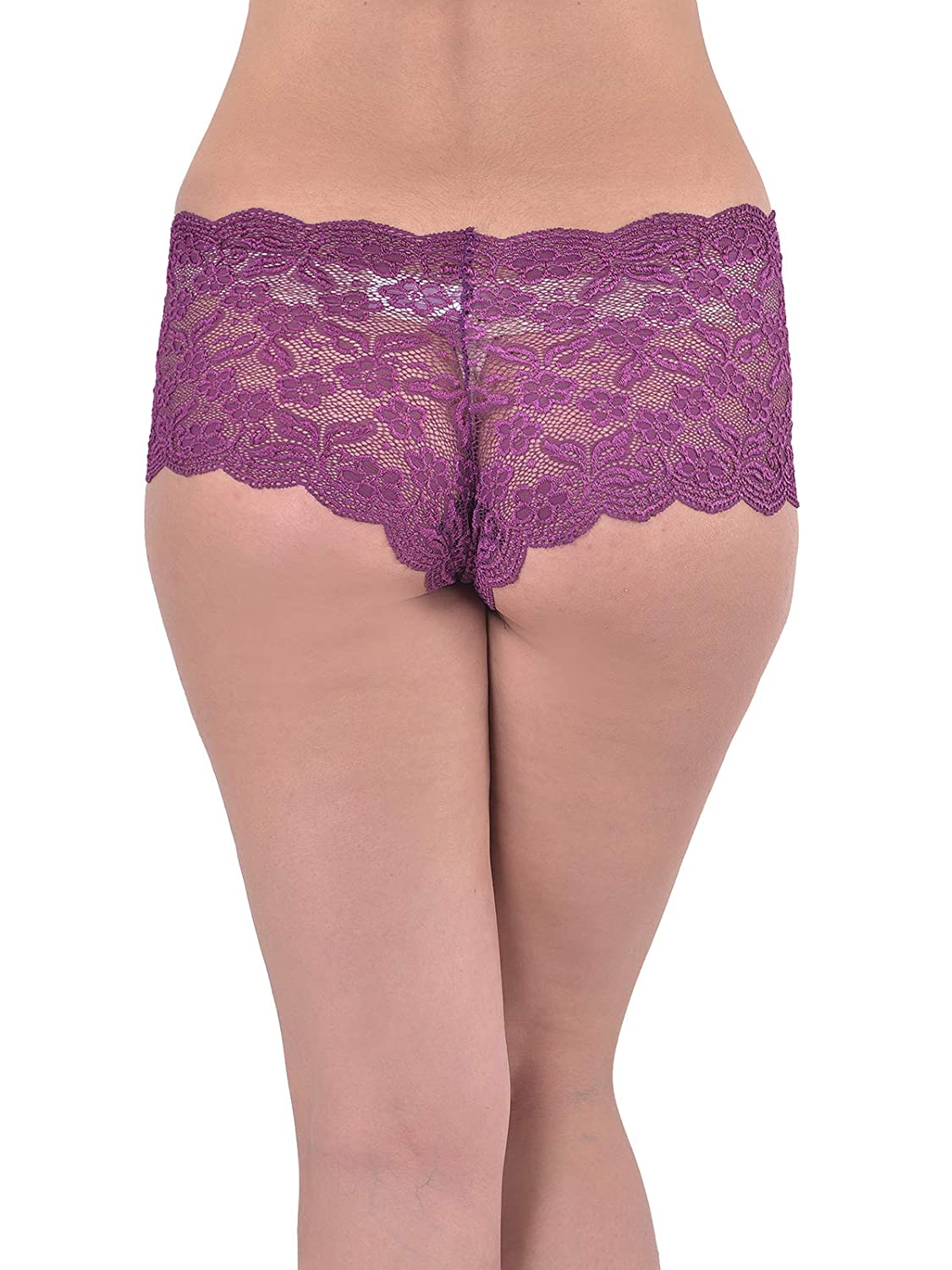 Ladies Lace Low Waist Multicolor Boyshorts (Packk of 2)
