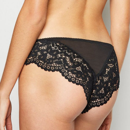 Cheeky Black Lace Transparent Panty