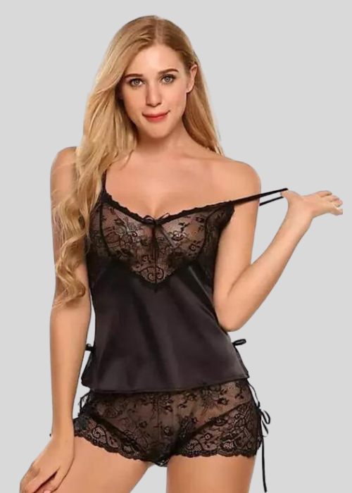 Curve&Co Black Babydoll Nightwear