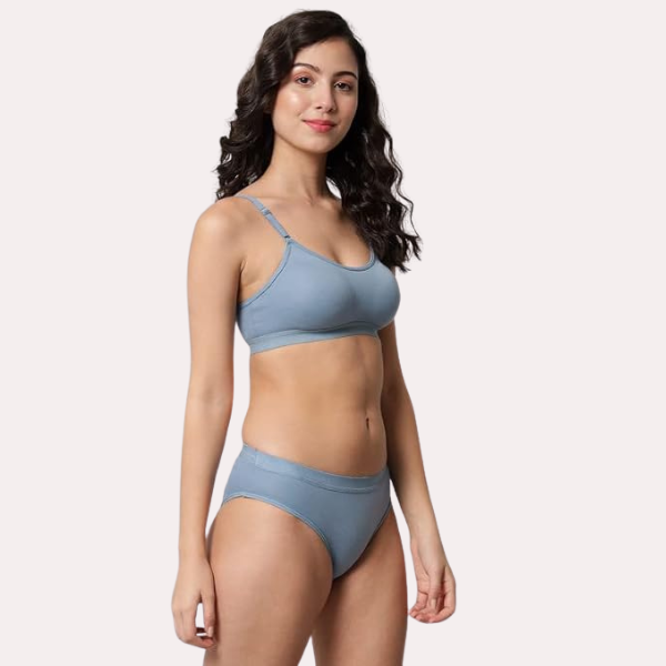 Wire-Free Women's Sports Bra Panty Set Pack of 2