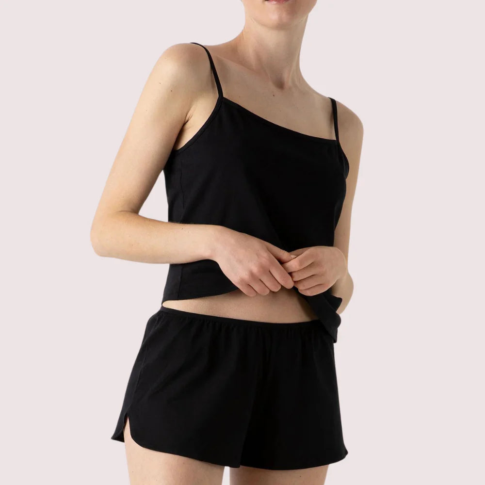 Black Organic Cotton French Knickers