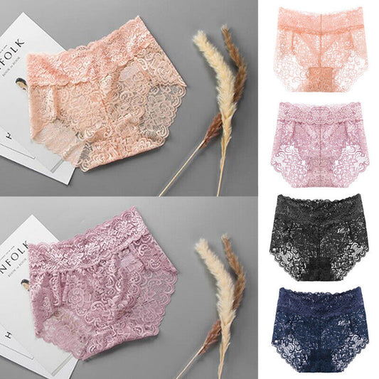 Sexy Lace High Waist Underwear Pack of 5