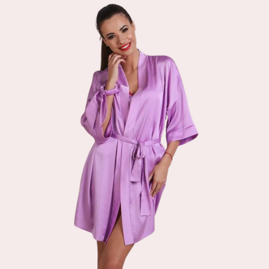 Silken Charm Wrapped in Women's Seduction Robe