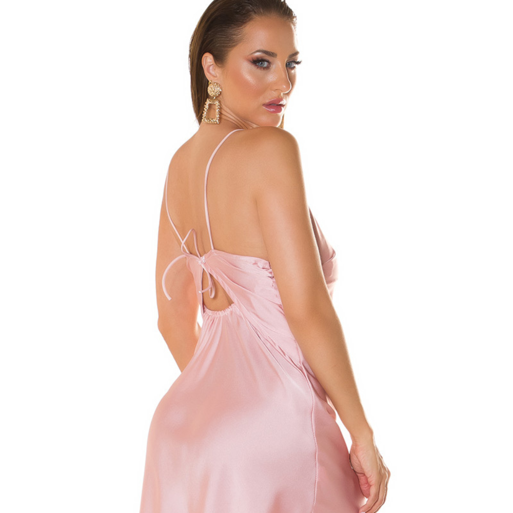 Summer Party Satin Backless Dress