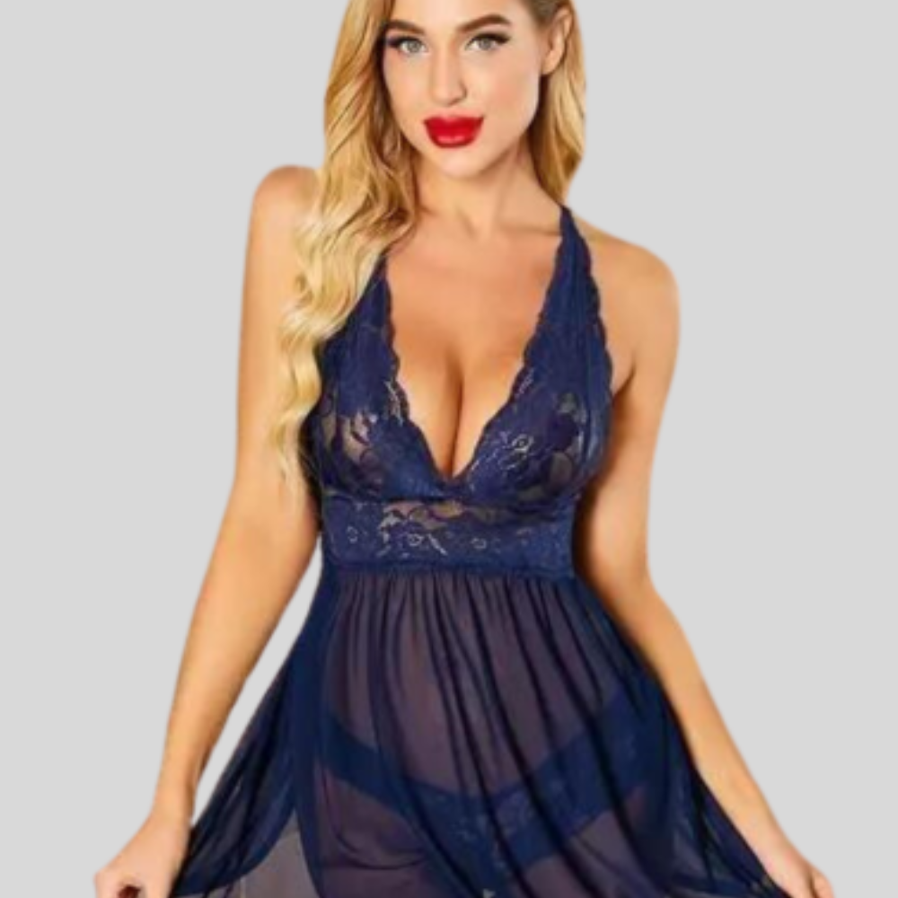 Lacy Elegance Strap Babydoll Nightwear