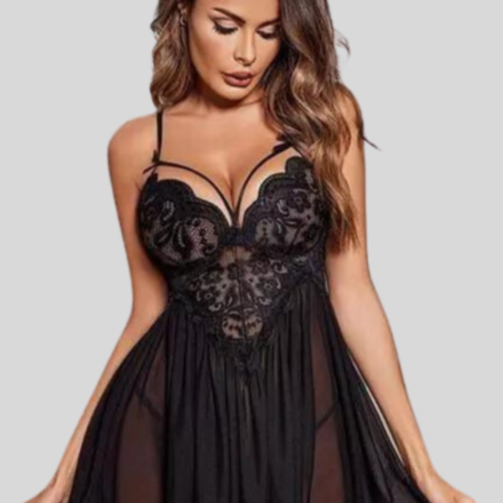 Curve&Co Black Lace Babydoll Nightwear
