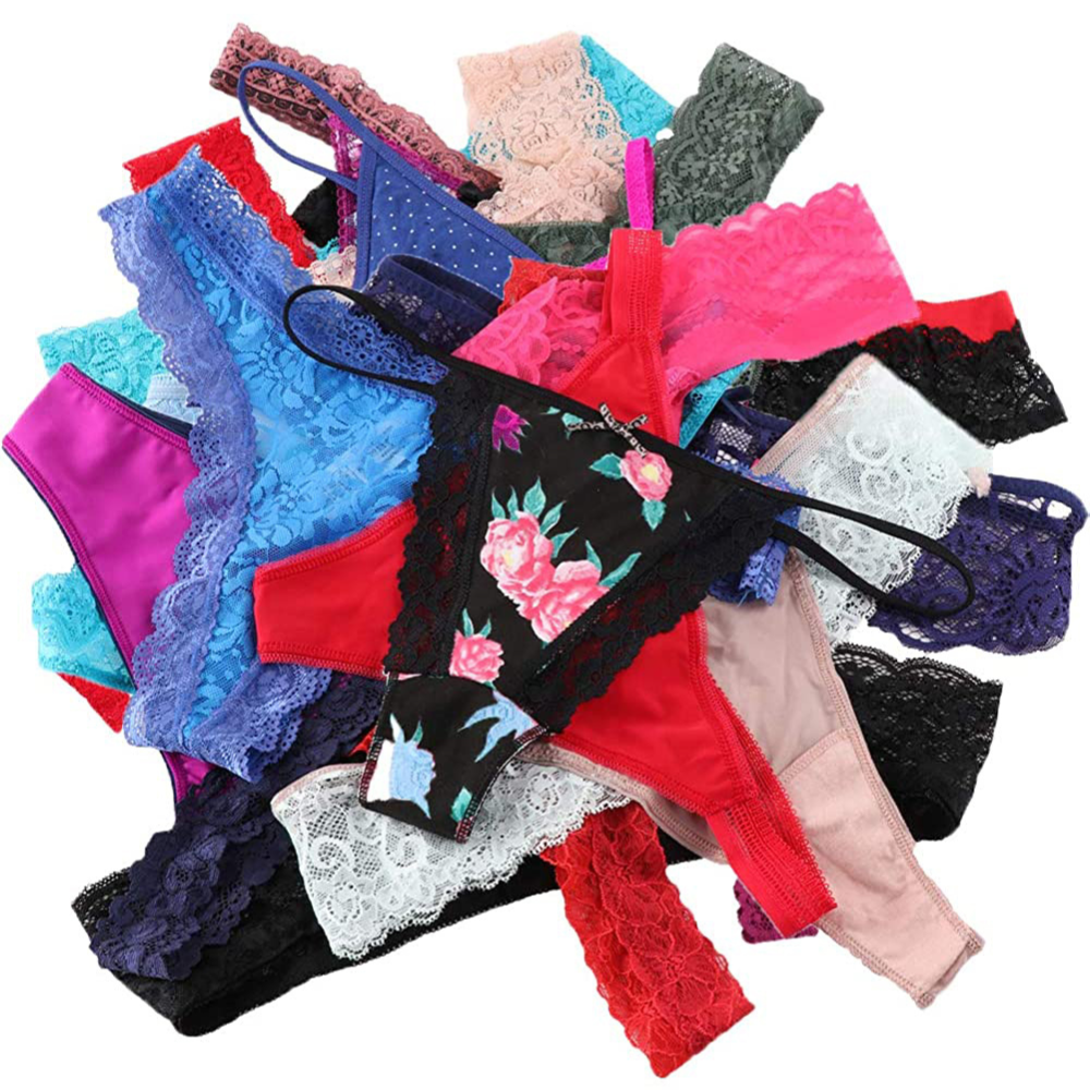 Variety Panties Thong Pack Assorted 6 Pack