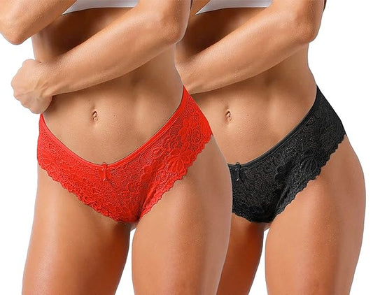 Stylish Women's Lace Panties Pack of 3