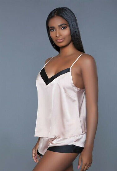 Silk Satin Cami Short Set