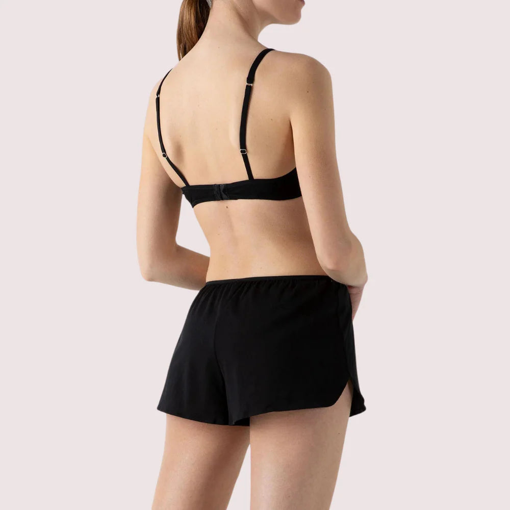 Black Organic Cotton French Knickers
