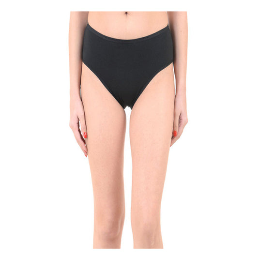 Women's Plus Size Tagless Black Cotton Panties Pack of 2