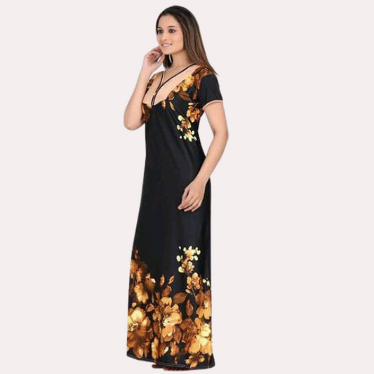 Satin Maxi Nightgown For Women