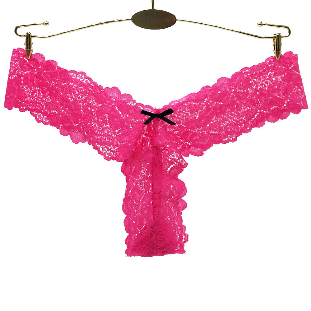 Stretch Lace Sexy Thong Panties Pack of 2