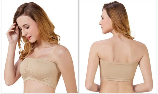 Seamless Padded Tube Top Bras Pack of 2