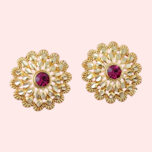 Traditional Gold Finish Earrings Set Pack of 4 for Women