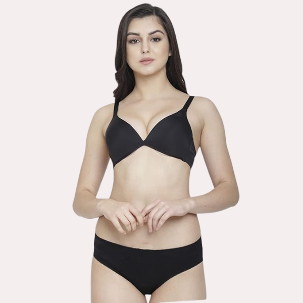 Non-Padded Plunge Bra Panty Set Pack of 2