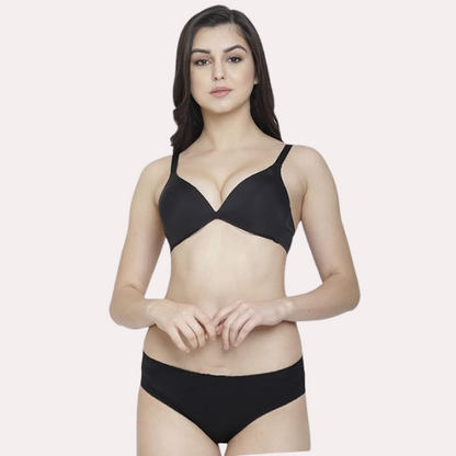 Non-Padded Plunge Bra Panty Set Pack of 2