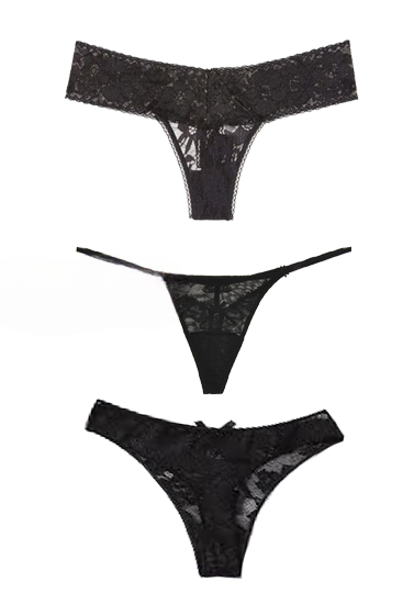 Lace Mesh Thong Panties