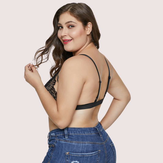 Elegance Sensuelle Plus Size Strappy Lace Bralette