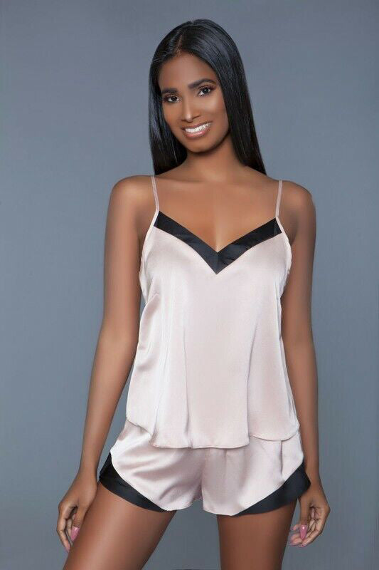 Silk Satin Cami Short Set
