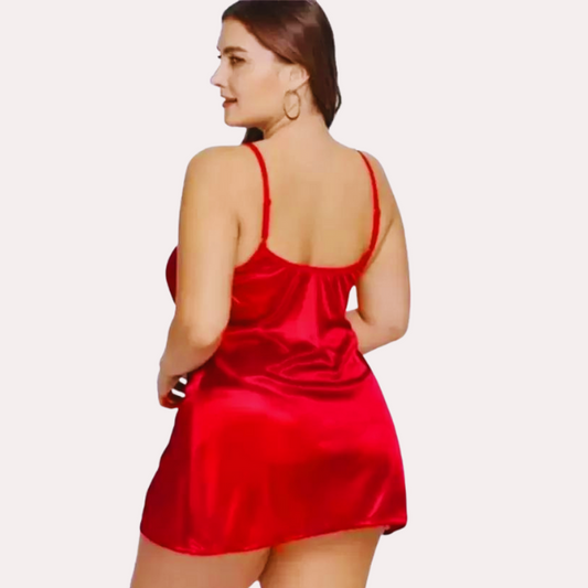 Alluring One Piece Satin Sleepwear