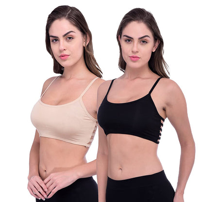 Bralette Bra Sexy Back Stripe Pack Of 2