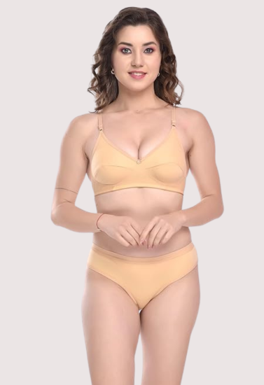 Everyday Elegance Cotton Bra Panty Set Pack of 2