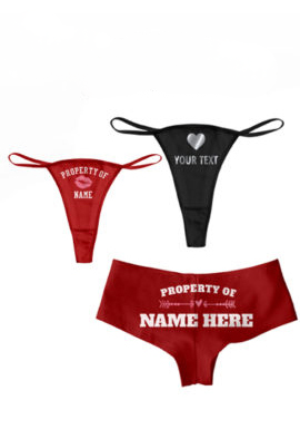 Snazzy Honeymoon Personalized Panties Pack