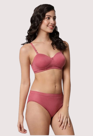 Casual Chic Cotton Bra Panty Set Pack of 2