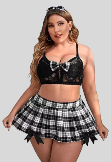 Curve&Co Schoolgirl Roleplay Costumes with Luxury Panty Gift