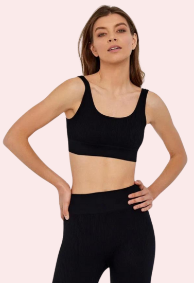 Black High Impact Seamless Perfect Fit Sports Bra