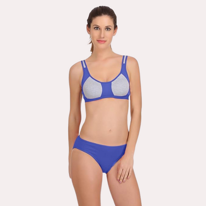 Fitness Flourish Sports Bra Panty Set Pack of 2