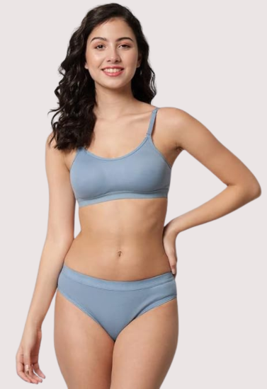 Wire-Free Women's Sports Bra Panty Set Pack of 2