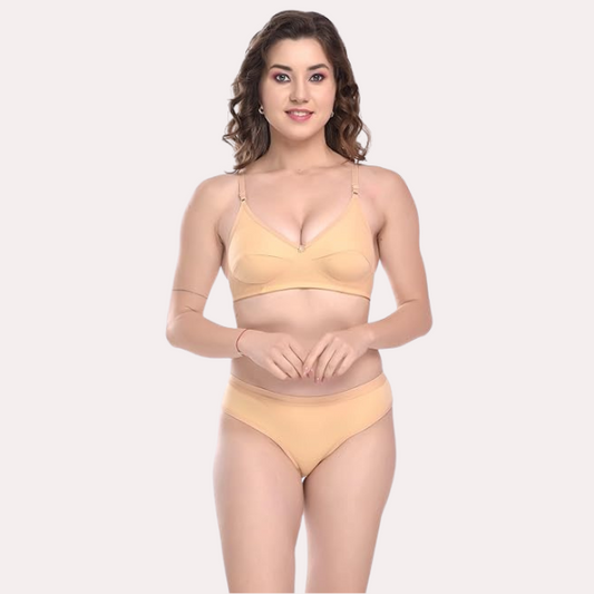 Everyday Elegance Cotton Bra Panty Set Pack of 2