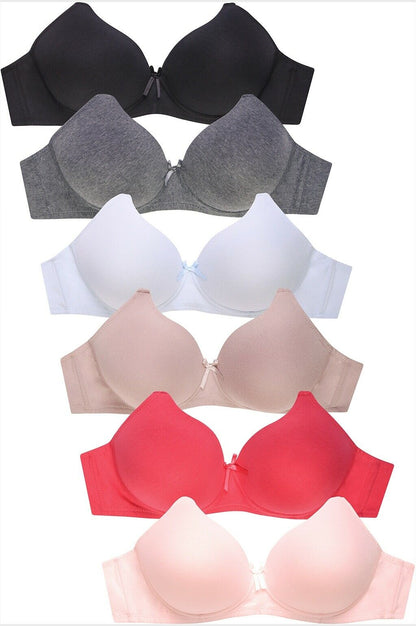 No Wire Full Cup Light Padded Bra Pack Of 2