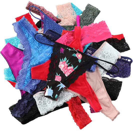 Variety Panties Thong Pack Assorted 6 Pack