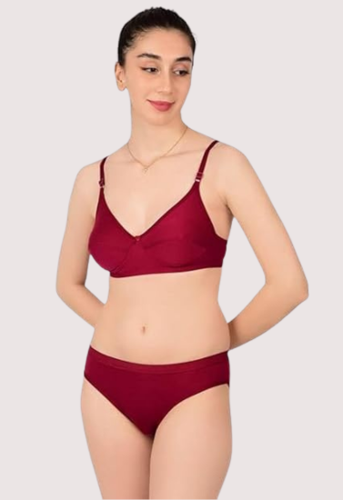 Comfortable Cotton Bra & Panty Set for Women Pack of 2
