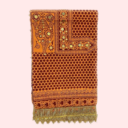 Fashion & Heritage Women’s Solid Cotton Pichora Elegant Dupatta