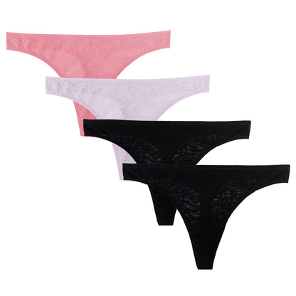 Sexy Lace Thong Panties Pack of 4