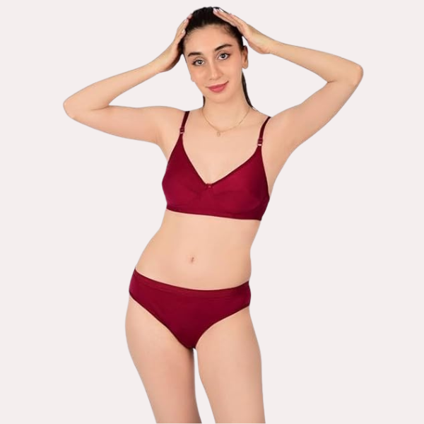 Comfortable Cotton Bra & Panty Set for Women Pack of 2