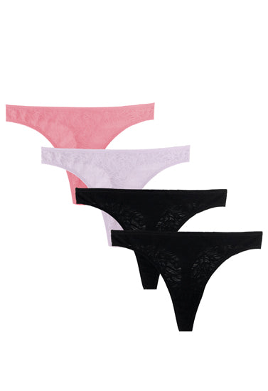 Sexy Lace Thong Panties Pack of 4