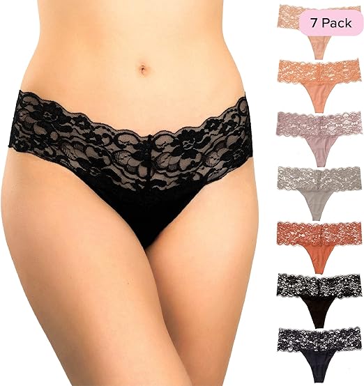 Women’s Intimates Lace Thong Set Pack of 4