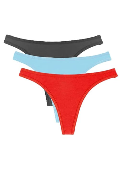 Women's Everyday Thong Panty Set Pack of 3