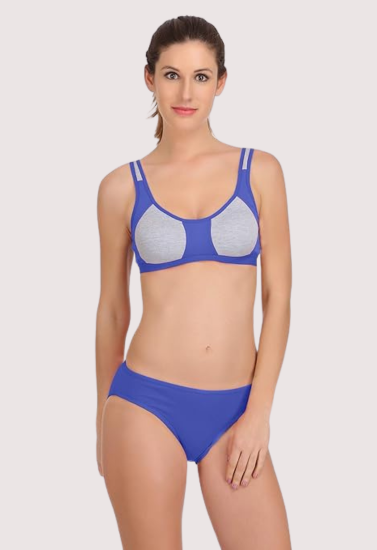 Fitness Flourish Sports Bra Panty Set Pack of 2