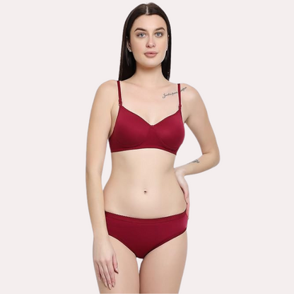Lightly Padded Bra & Soft Cotton Panty Set Pack of 2