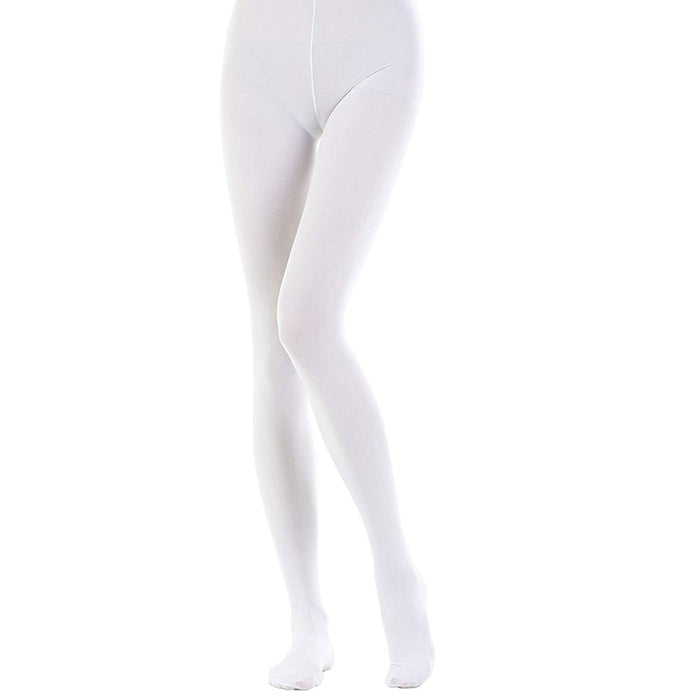 White Black Pantyhose Soft Seam Women Tights Pack Of 2