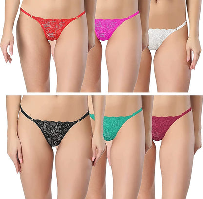 Women's Lace G-String Set Pack of 4